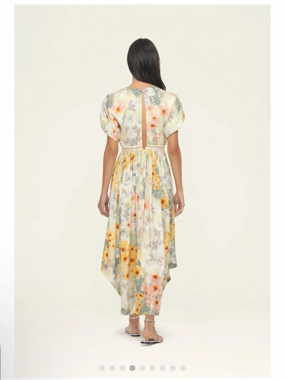New Agua by Agua Bendita Aire Florecer Embroidered Maxi Dress - Yellow Floral. S - Picture 4 of 13